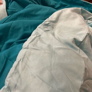 Mainstays Teal and Gray Comforter